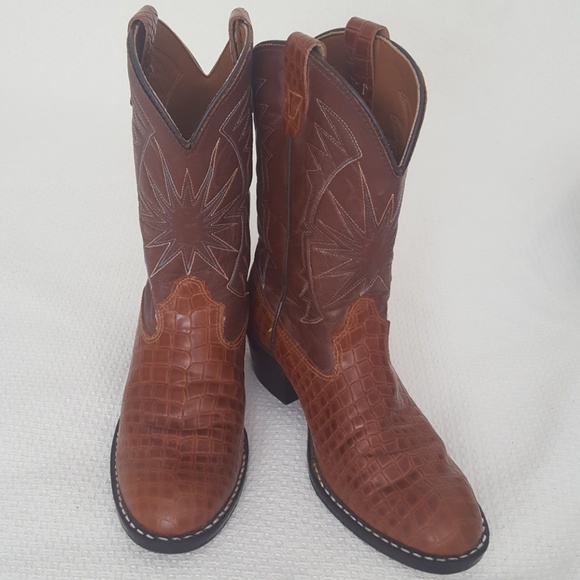 Wrangler Other - Wrangler Boys Leather Cowboy Boots